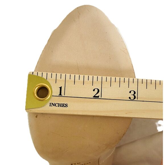 New Badgley Mischka Womens Ivory Kiara Satin Peep Toe Classic Pumps 9M (Stains) - Picture 15 of 16